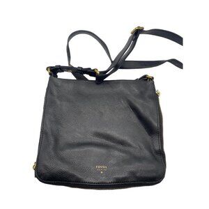 Fossil Black Soft Leather Crossbody Bag 10X9 ALL AROUND ZIP